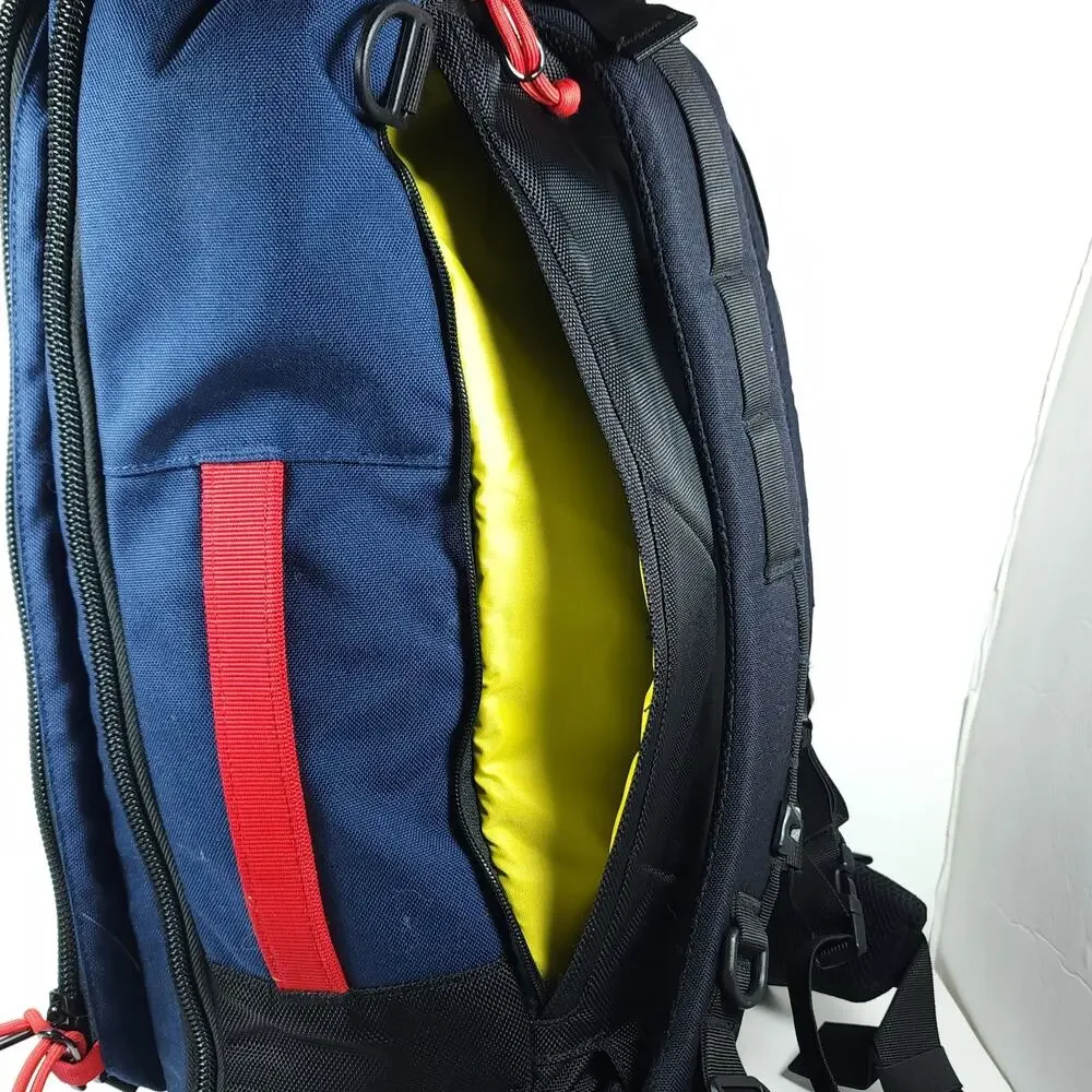 Topo Designs Global Travel Bag 40L Blue Convertible Travel Bag Backpack